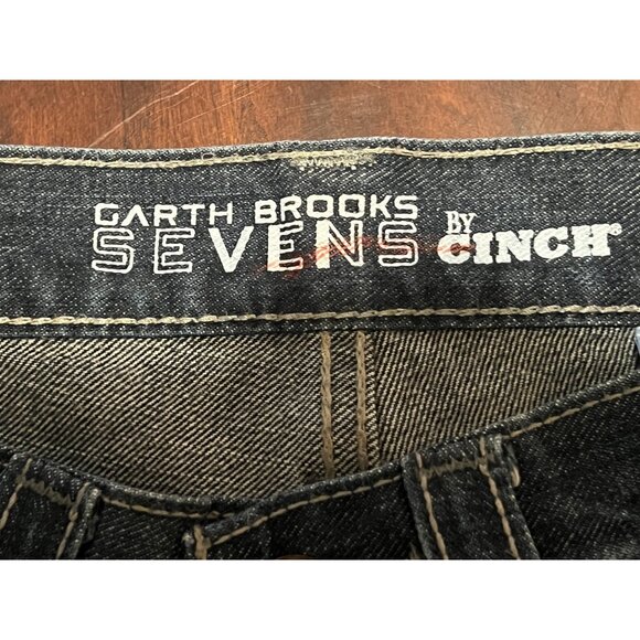 Garth Brooks Sevens by Cinch Loose Fit Boot Cut Jeans 31x32 Creased Western - Picture 4 of 16